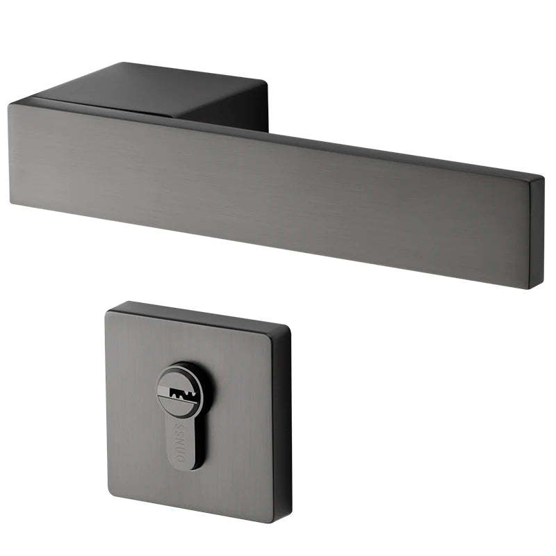 Simple Design Door Knob Black Gray Bathroom Knob High Standard Interior Door Lock Set