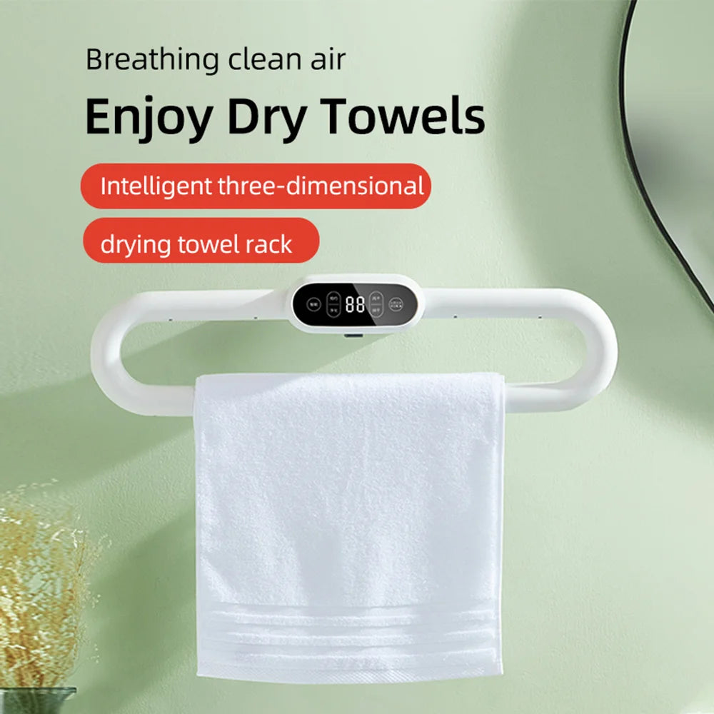 High Quality Stainless Steel Bath Electric Heated Towel Warmer Heaters Drying Rack with Monitor