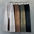 Heavyweight Terry 450gsm Cotton Custom Men's Baggy Wide Leg Sweatpants Acid Wash Sun Faded Vintage High Waist Loose Fit