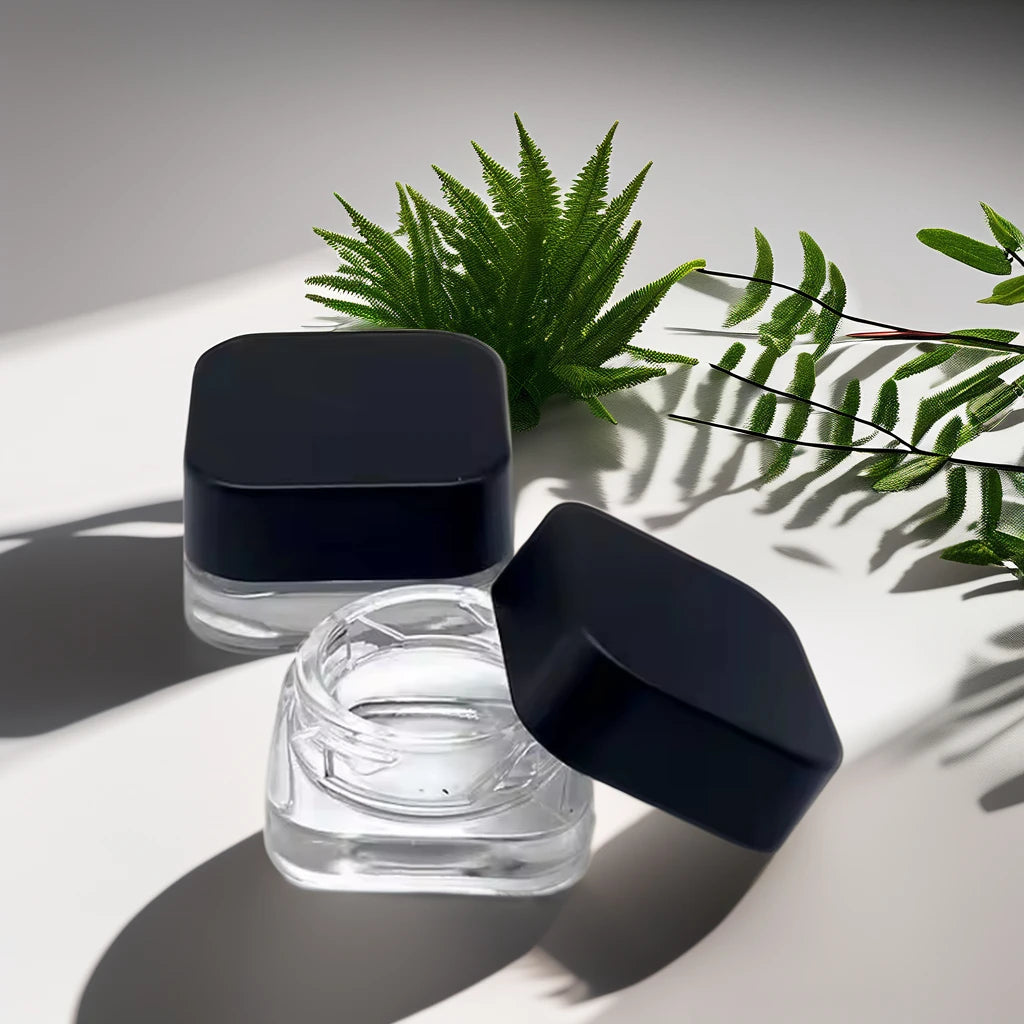 Wholesale 15g-100g Cream Jars with Bamboo Lids Round Empty Cosmetic Glass Jar Hot Stamping Seal Manufactured Wholesale Cream Jar