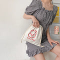 Custom Logo Printed Cotton Rope Dust Bag with Embroidery Style Drawstring Storage Tote Bag