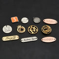Custom Brand Clothing Sewing Labels Environmental Metal Logo Tag for Garments and Swimwear Handmade Metal Crafts