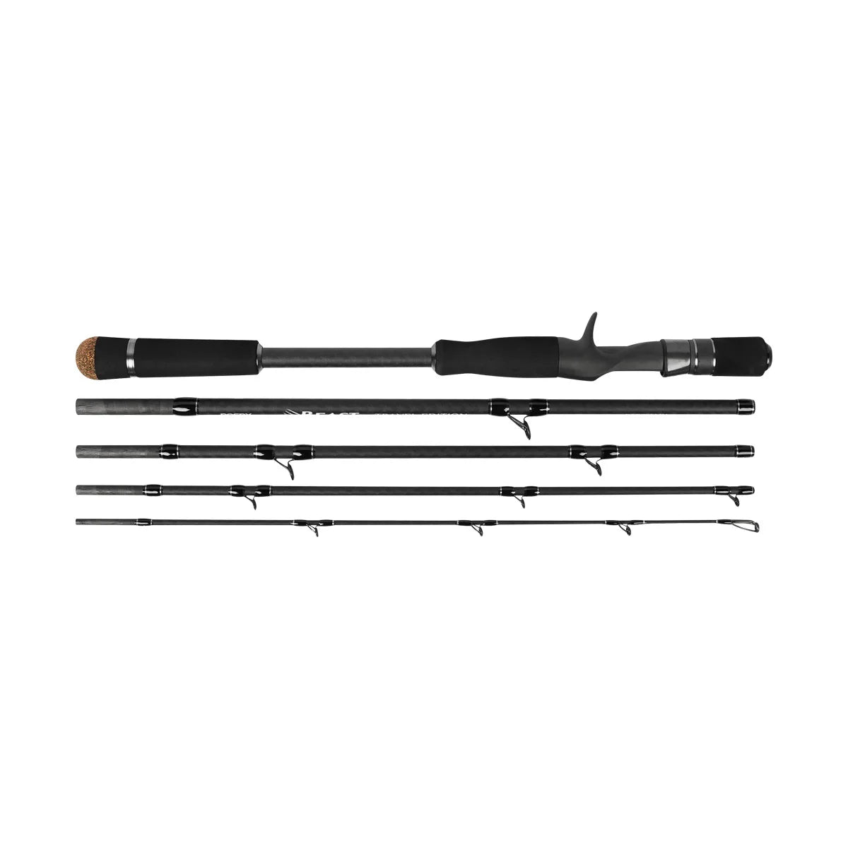Noeby Beast High Carbon SIC Guides Pea Cork Freshwater Casting Expedition Travel Spinning Rod