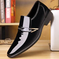 Plus Size Mens Patent Leather Shoes Trendy Business Dress British Breathable Interior Height Increase Pointed Toe Set Mens Shoes