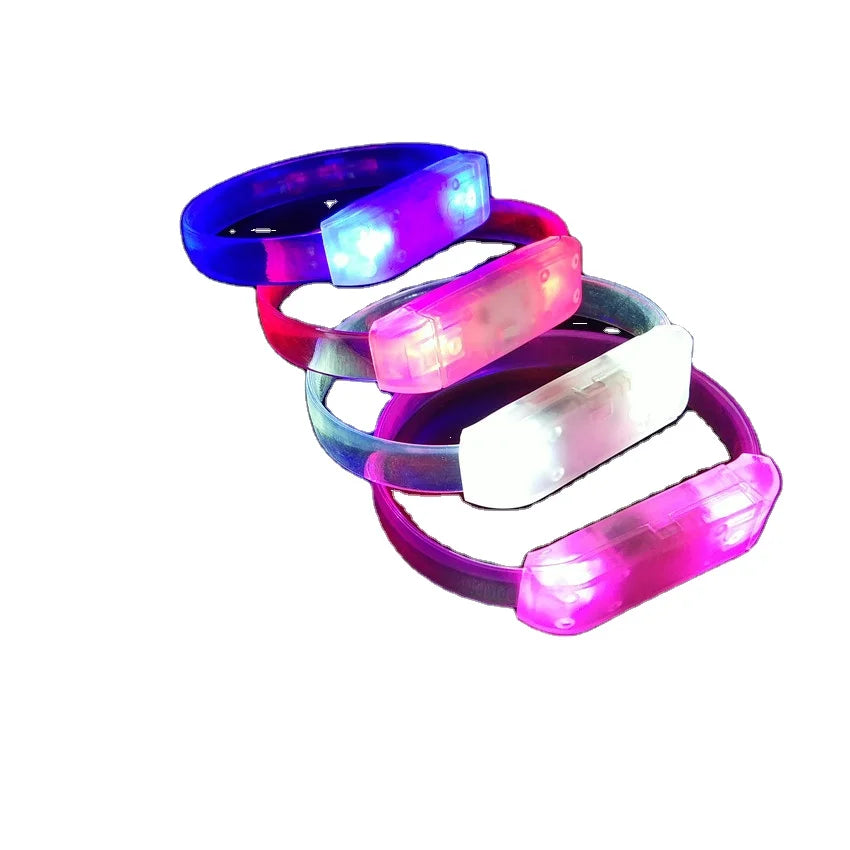 Sound Controlled LED Bracelet Led Light Bracelet Luminous Silicone Bangle  Night Run Shine Voice Activated Bracelet