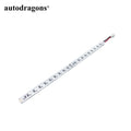 Autodragons OEM 8 Inch 20 Leds 2835SMD White Yellow Red Blue Green 6.4V DC Pinball Game Machine Led Bonus Strip Mods with Clips
