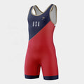 Men's USA Team Wrestling Singlets Sleeveless Athletic Supporters Wrestling Uniform Sports Bodysuit Jumpsuits for Train