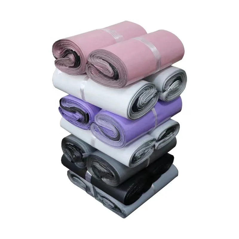 Good Price 100 Unit Wholesale Custom Pink Poly Mailer Mailing Courier Bags Polymailer Bag With Logo for Clothes