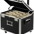 Portable File Storage Box with Handle - 14.5" X 17.5" X 15.5" Letter/Legal Size Mobile Lock Box