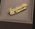 Hot Selling Stainless Steel Customized Letter Name Brooch Women Gold Lip Letter Brooch Pins