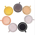 ZAMAK Alloy Fashion Accessories 2025 Cameo 25mm 30mm Bright Gold Frame Pendant Trays Blanks Crystal Bling Bracelet Charms