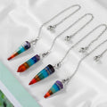 Factory Price Natural Crystals Healing Stones Single Point Pendulum Chakra Pendant