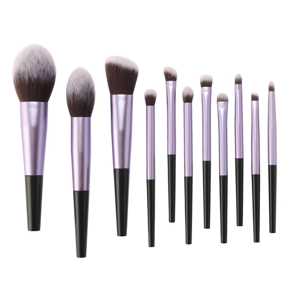 New Arrival Makeup Brush 11pcs  Fiber Hair Makeup Brush Set Customized Wholesale Cross-border Hot Sale
