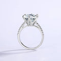 High Setting 5Carat Moissanite Promise Ring for Women Wedding Ring D Color VVS1 Diamond 925 Sterling Silver