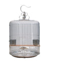 Kingtale Pet Houses & Furniture Sleek Large Round Stainless Steel Bird Cage With Hooks for Grackles Pachyderms Budgerigars