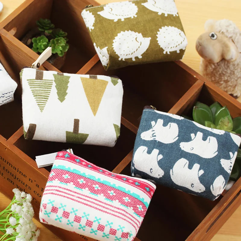 Reusable Eco-Friendly Durable Canvas Travel Storage Bag with Zipper Closure Soft Material for Cosmetic & Daily Use