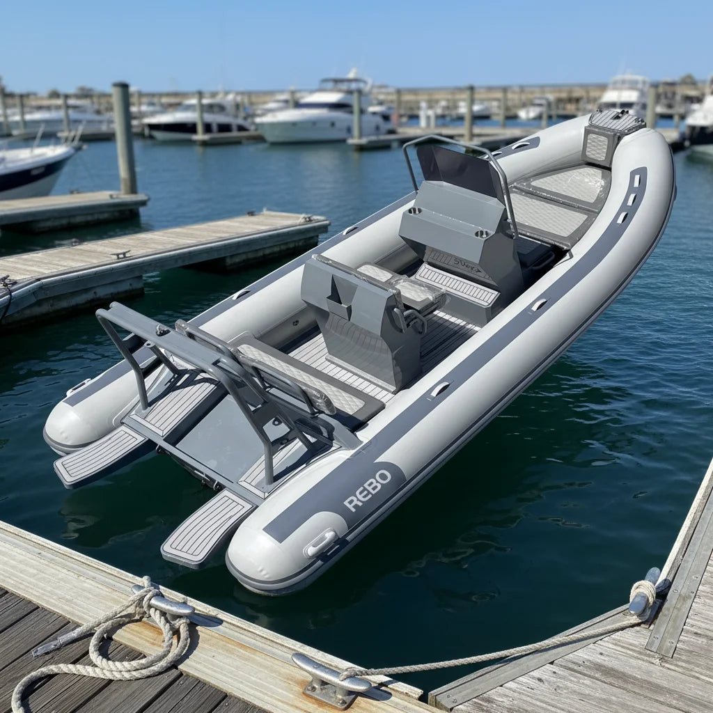 18ft Rhib 560 Orca Hypalon/PVC Rigid Aluminum RIB Inflatable Rowing Boat for Sale