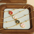 Fashion Moon Charm Bracelet Round Snake Chain Wholesale Vacuum Gold Plated Jewelry Waterproof for Women Party