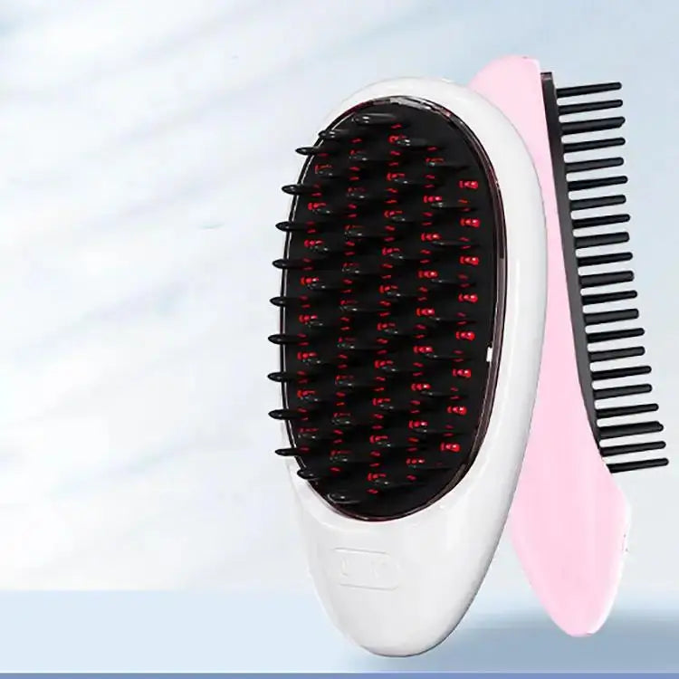 Electric Hair Growth Massage Comb Wireless Red Blue Light Comb for Hair Growth Negative Ion Straight Hair Brush