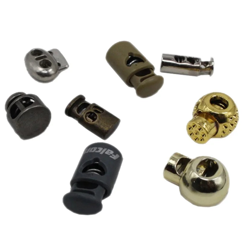 Durable Stainless Steel Metal Cord Lock Toggle Stopper End Fastener for Drawstring Jacket Bag Sportswear Garment Accessories