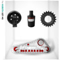 U27 Undercarriage Parts Rubber Track Idler Track Bottom Roller Sprocket Top Carrier Roller for Kubota U27-4G Mini Excavator