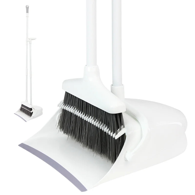 Direct Deal for Home Cleaning Dustpan and Brush Set with Long-Handle Aluminum Broomstick PP Head