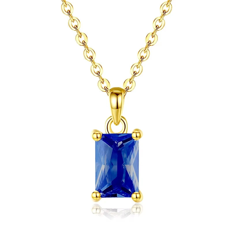 YINSAKI Dainty Ladies Necklace with Multi Gem Stones-925 Silver Lucky Garnet Amethyst Emerald Zircon for Party OEM ODM