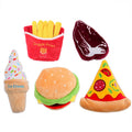 Pet Plush Toy Simulation Pizza Burger Steak Ice Cream French Fries Voice Plush Cat Toy