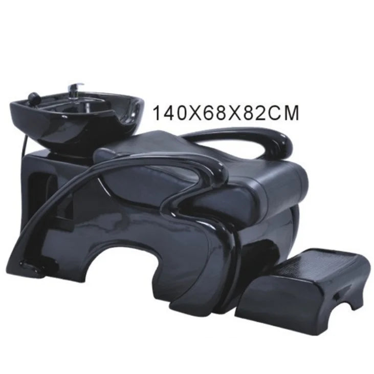 Modern Salon Shampoo Chair 200KGS Capacity Customizable Color Logo for Barbershop Hair Salon Synthetic Leather Commercial
