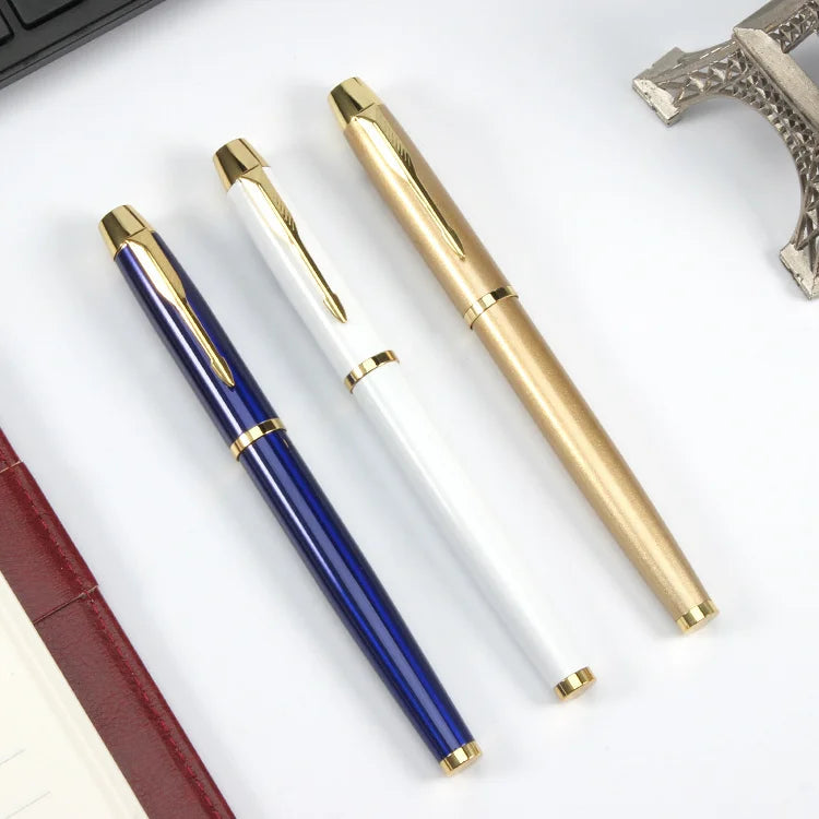 2025 Custom LOGO Business Metal Ballpoint Pens Promotional Gift Advertising 0.5mm Writing Black/Blue Ink Custom Color 50pcs/Box