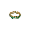 Zinc Alloy Shine Vintage Full Diamonds Gold Women Ring Jewelry Gift Accessories