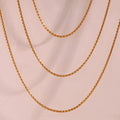 Dreamshow Stainless Steel Jewelry PVD Gold Plated Chain Necklace and Bracelet Body Jewelry Accessories