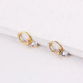 Hot-selling Women's New Design Gold Plated Diamond Hoop Earrings Wholesale Fashion Accessories