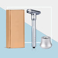 Spolo 01TD Adjustable Double Edge Classic Manual Shaver Safety Razor with Stand Base 1-8 Gear for Men Adjustable Sharpness