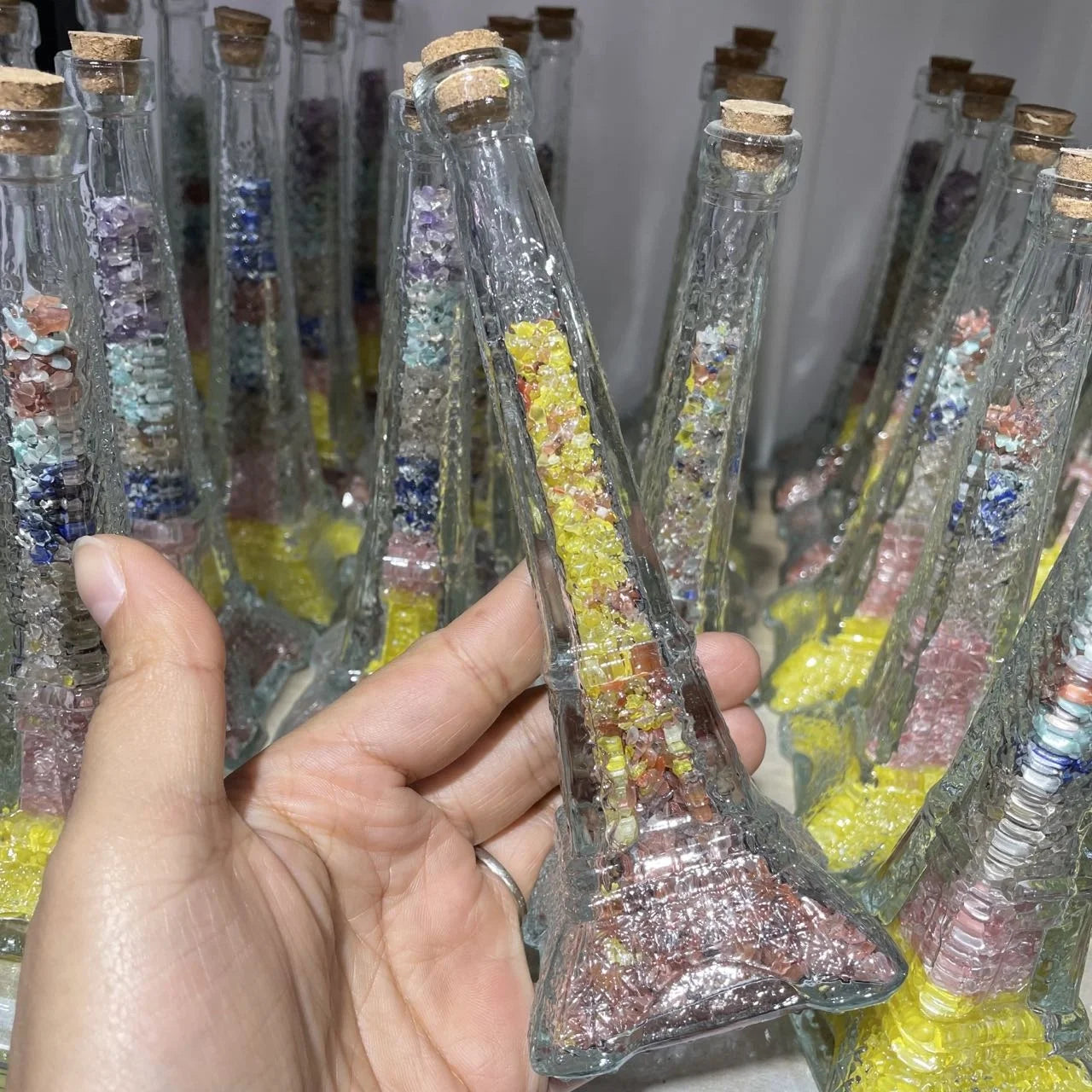Wholesale Amethyst Clear Rose Quartz Chips Healing Stones Crystal Gravel Eiffel Tower Tumble for Healing Stones