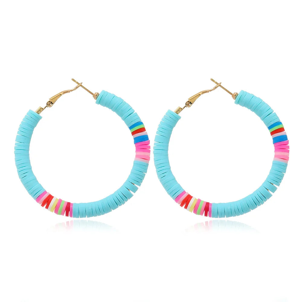 Jewelry C-Shaped Earrings Unusual Fashion Colorful Clay Korean Earrings for Women Girls 2023 Pendant Earring
