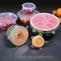 6PCS Food Grade Preservation Cover Reusable Preservation Tray Elastic Silicone Cover Organize Storage Tools Kitchen Accessories