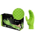 8 Mil Green Industrial Mechanical 100 Pcs Per Box Garage Car Repair Heavy Duty Raised Diamond Texture Disposable Nitrile Gloves