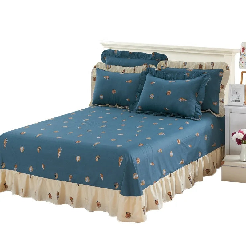 Cotton Bed Skirt Ruffled Bed Skirt Bed Sheet