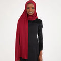Extra Long Knitted Jersey Hijab Scarf Hat With Diamond Dubai Malaysia Islamic Women Jersey Hijab Long Scarf
