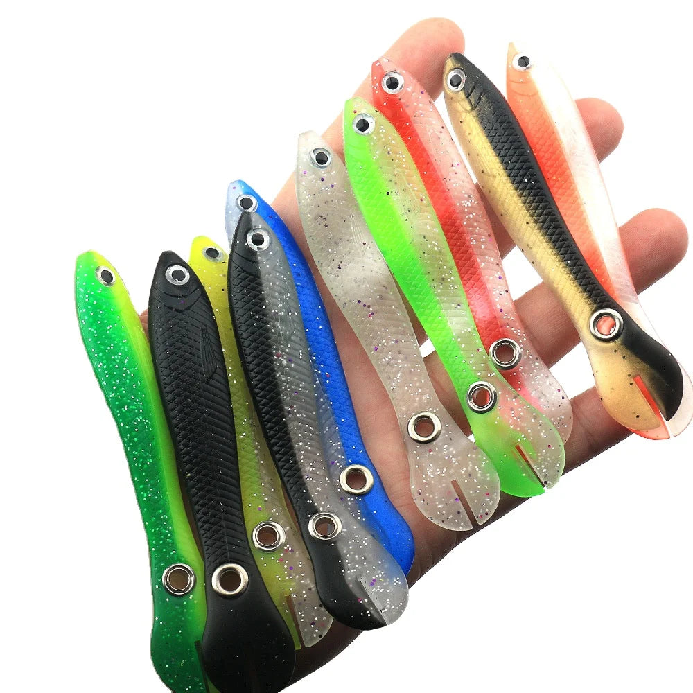 DORISEA Printed 10cm 6g Artificial Loach Soft Lure Fishing Bait for River Lake & Stream Use Hooks PP Material Topwater/Midwater