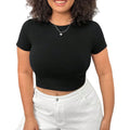 Customized Women's Slim-Fit Spice Girls Backless Top Strap Design Solid-Color Short Knitted Casual T-Shirt