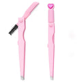 Focstar 3-in-1 Multifunctional Eyebrow Tweezers with Razor and Eyelash Brush Colorful New Design (BT4048)