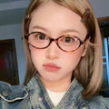 DL Glasses Retro Small TR90 Black Oval Frame Lightweight Ladies Reading Glasses Clear Lens Full Rim Optical Frames Eyewear