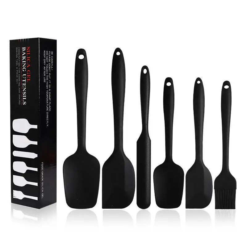 BPA Free 6pcs/set Silicone Cooking Utensil Set Silicone Spatula Soup Spoon Brush Set Non-stick Heat Resistant Silicone Spatula S