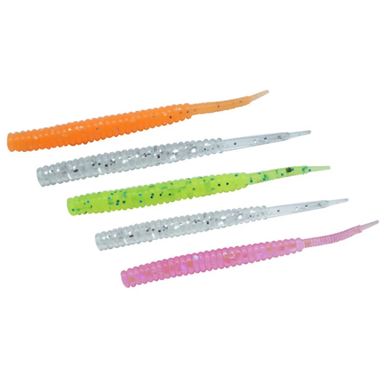 SNEDA Hot Sale Long Pintail Soft Lure Worm 4.8cm 0.3g PVC Material Fishing Lure for Black Fish Fishing