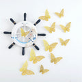 Removable 3D Butterfly Wall Decor Sticker  for Party Cake Decoration Metallic Fridge Kids Bedroom Wedding Decor DIY Gift