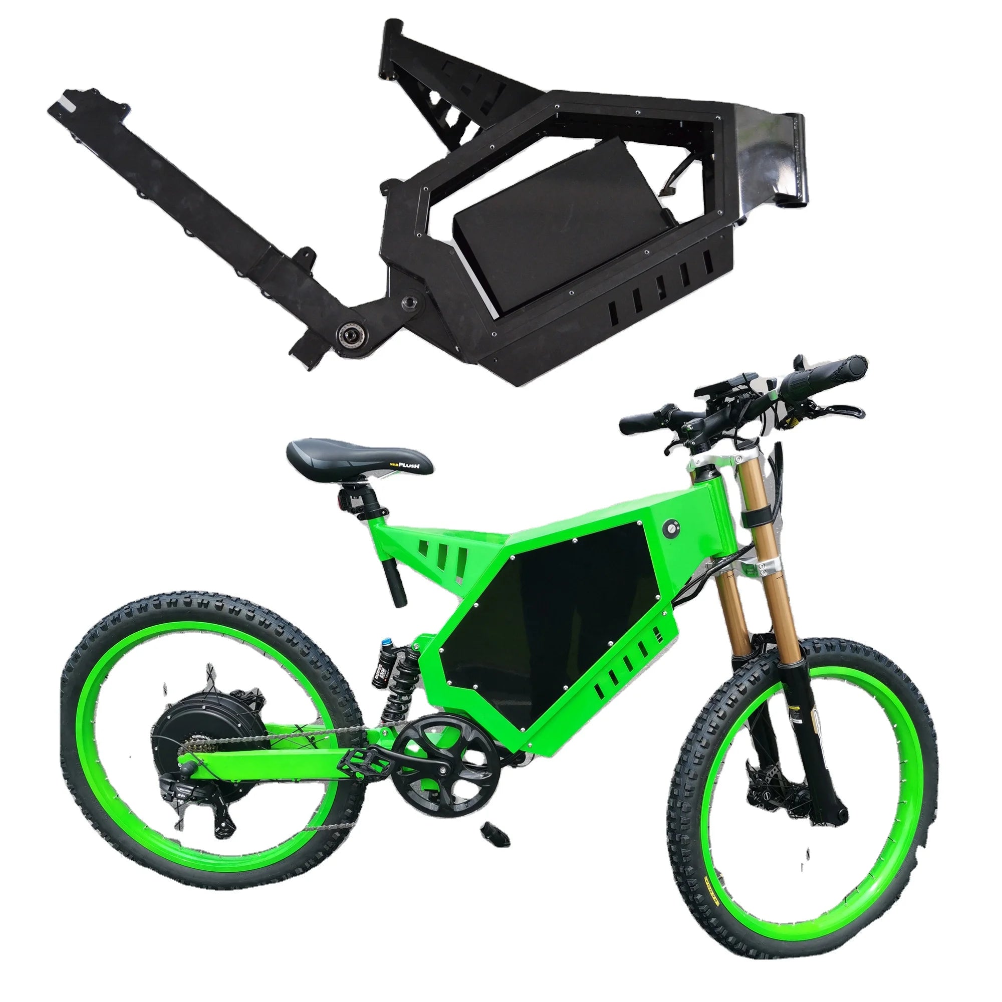 Big Space Electric Bicycle Frame72v 50ah Lithium Ion Battery Enduro Ebike Frame /ste Alth Bomber Electric Bike Frame Standard
