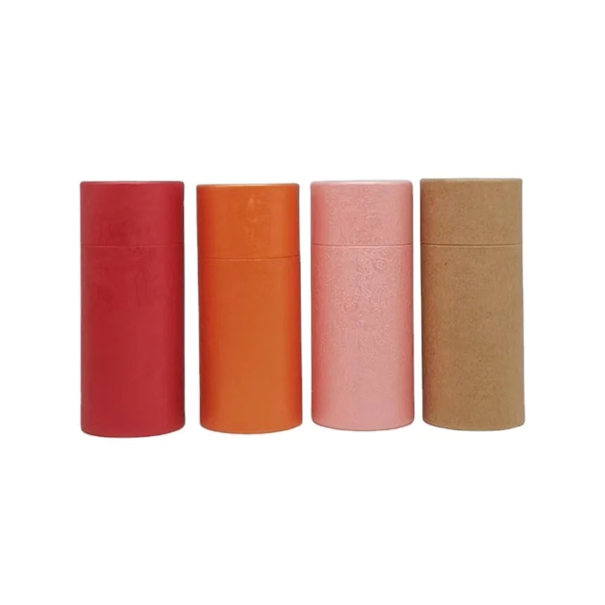 Custom Printing Small Round Cardboard Tube Perfume Custom Biodegradable Essential Oil Bottle Kraft Paper Packaging Box