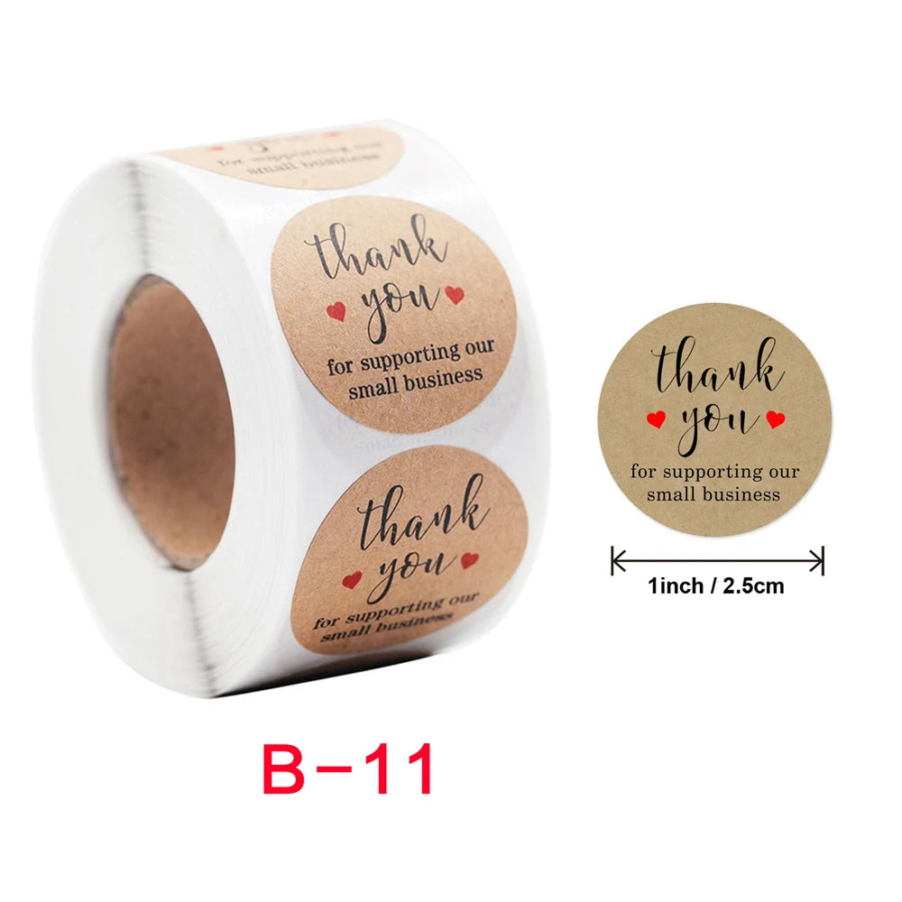 Personalized Thank You for Supporting My Small Business Stickers with Elegant Black and Gold Foil Logo Labels